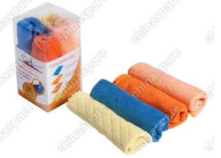 Набор салфеток из микрофибры и искусственной замши в блистере 4 шт. (30х30 см)