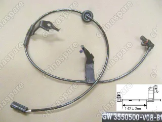 3550500V08B1 Rr wheel speed sensor w/brkt assy lh Great Wall Cowry