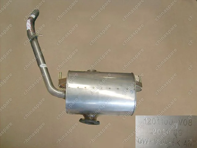 1201100AV08 Exhaust pipe tail w/main muffler assy Great Wall Cowry