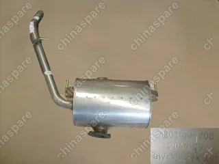 1201100AV08 Exhaust pipe tail w/main muffler assy Great Wall Cowry