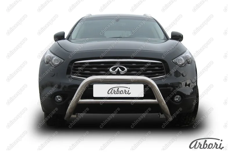 Кенгурятник d76 низкий   Arbori нерж. сталь для Infiniti FX-35; FX50 2008-2013