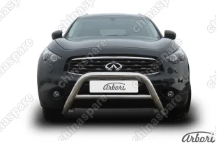 Кенгурятник d76 низкий   Arbori нерж. сталь для Infiniti FX-35; FX50 2008-2013