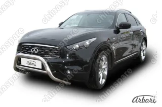 Кенгурятник d76 низкий   Arbori нерж. сталь для Infiniti FX-35; FX50 2008-2013