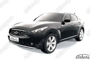 Защита переднего бампера d76 Arbori нерж. сталь для Infiniti FX-35; FX50 2008-2013