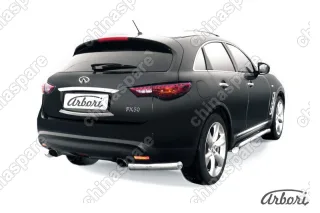 Уголки d57 Arbori нерж. сталь для Infiniti FX-35; FX50 2008-2013
