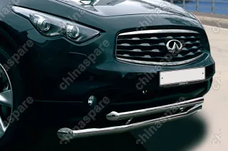 Защита переднего бампера d 76/60 двойная "Infiniti FX 35/50' 2008-