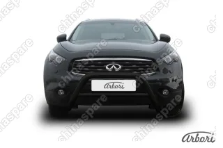 Кенгурятник d76 низкий   Arbori черн. для Infiniti FX-35; FX50 2008-2013