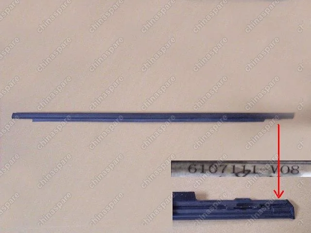 Уплотнитель стекла передней левой двери наружный(бархотка) Great Wall Cowry