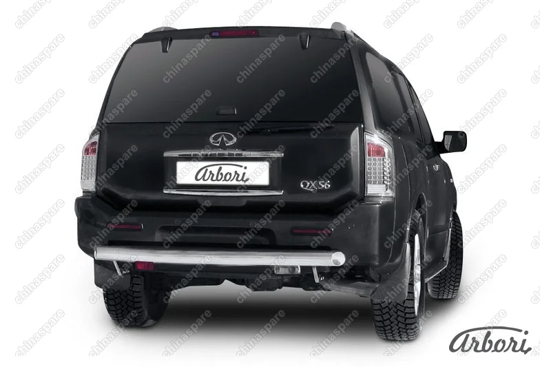 AFZDAINQX08 Защита заднего бампера d76 Arbori нерж. сталь для Infiniti QX-56 2004-2010
