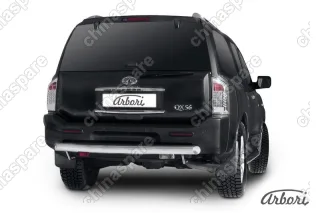 AFZDAINQX08 Защита заднего бампера d76 Arbori нерж. сталь для Infiniti QX-56 2004-2010