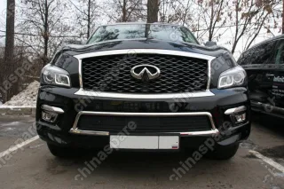 1260314151 Сетка на бампер внешняя для INFINITI QX80 2014->, черн., 15 мм