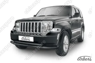 AFZDAJCH1201B Защита переднего бампера d76+d57 Arbori черн. для Jeep CHEROKEE KK 2007-2012