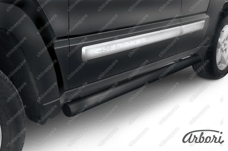 AFZDAJCH1203B Защита порогов d76 труба Arbori черн. для Jeep CHEROKEE KK 2007-2012