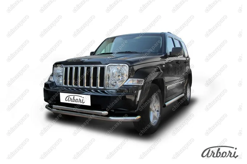 AFZDAJCH1201 Защита переднего бампера d76+d57 Arbori нерж. сталь для Jeep CHEROKEE KK 2007-2012