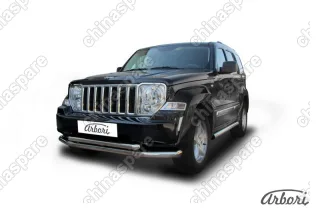 AFZDAJCH1201 Защита переднего бампера d76+d57 Arbori нерж. сталь для Jeep CHEROKEE KK 2007-2012