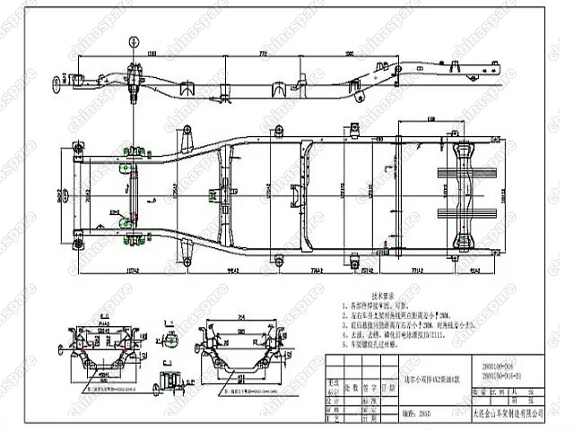 2800100D16 Frame assy(cc1022sc) Great Wall Deer