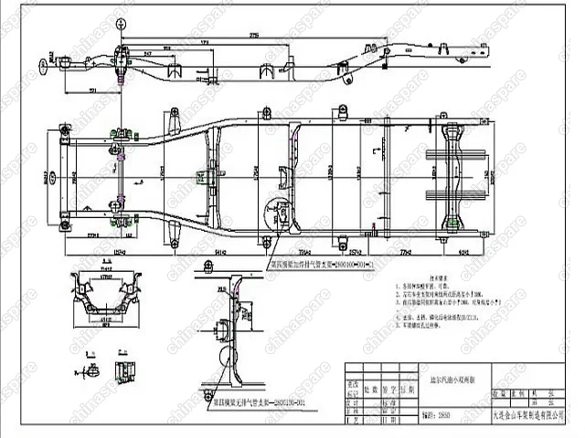 2800100D01 Frame assy(cc1022sr) Great Wall Deer