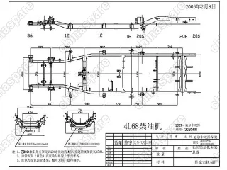 2800100D64 Frame assy(economic dr ls w/hook on 3rd Great Wall Deer