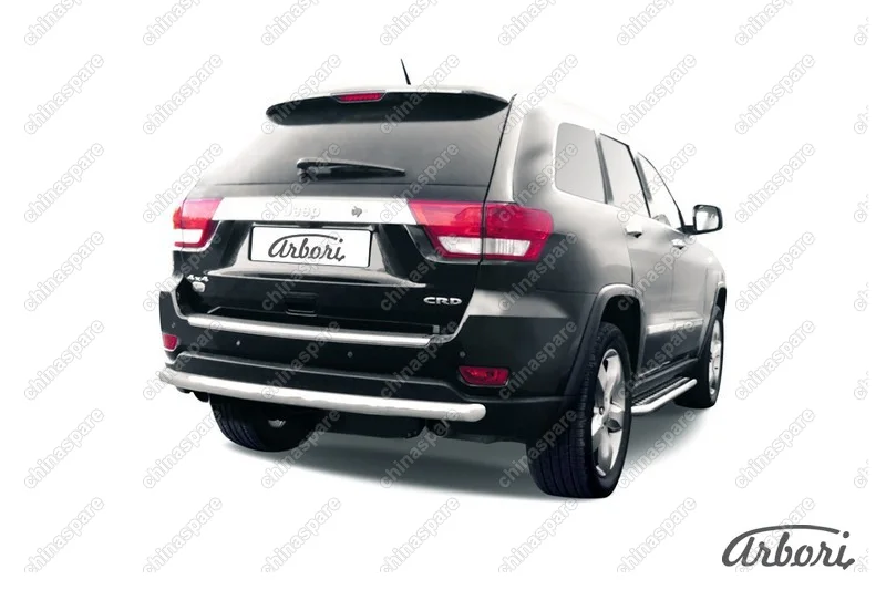 AFZDAJGCH09 Защита заднего бампера d57 длинная Arbori нерж. сталь для JEEP Grand Cherokee 2011-2013