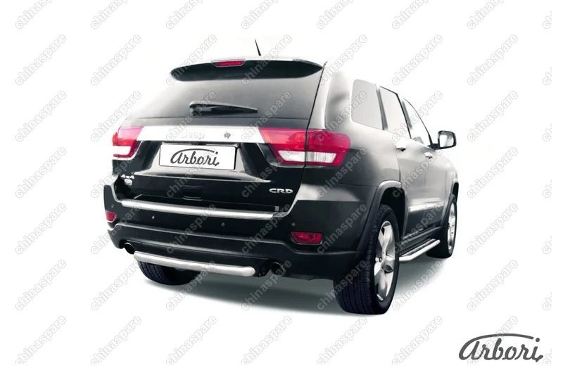 AFZDAJGCH10 Защита заднего бампера d57 короткая Arbori нерж. сталь для JEEP Grand Cherokee 2011-2013