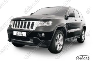 AFZDAJGCH04B Защита переднего бампера d57 радиусная  Arbori черн. для JEEP Grand Cherokee 2011-2013