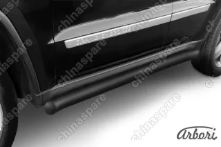 AFZDAJGCH05B Защита порогов d76 с гибами Arbori черн. для JEEP Grand Cherokee 2011-2013