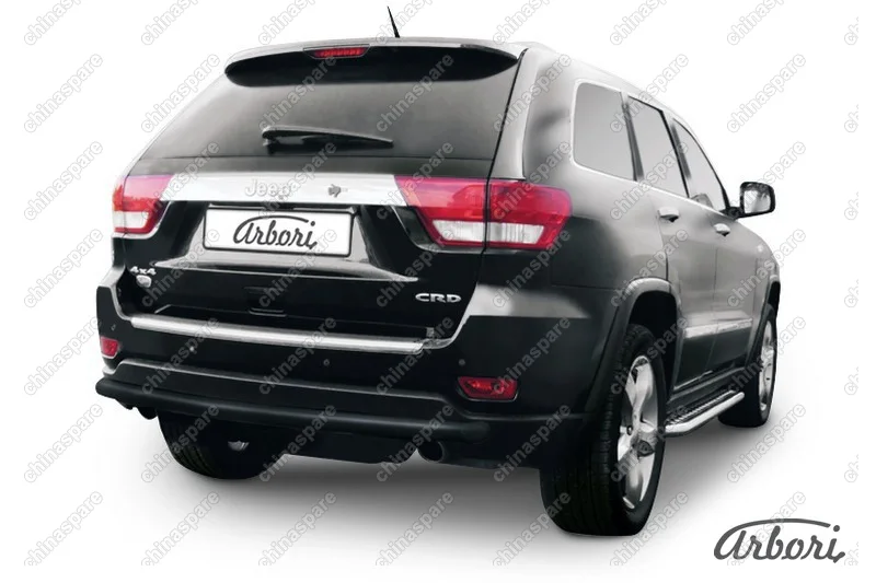 AFZDAJGCH09B Защита заднего бампера d57 длинная Arbori черн. для JEEP Grand Cherokee 2011-2013