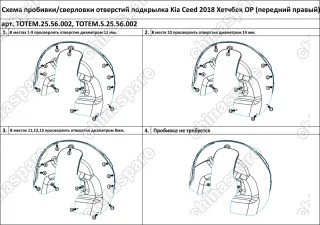 TOTEM2556002 Подкрылок KIA Ceed, 2018->, хетчбек (передний правый)