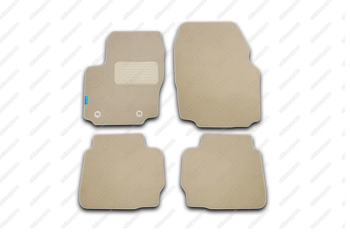 Коврики в салон KIA Opirus АКПП 2003-2010, сед., 4 шт. (текстиль, бежевые)