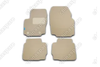 Коврики в салон KIA Opirus АКПП 2003-2010, сед., 4 шт. (текстиль, бежевые)