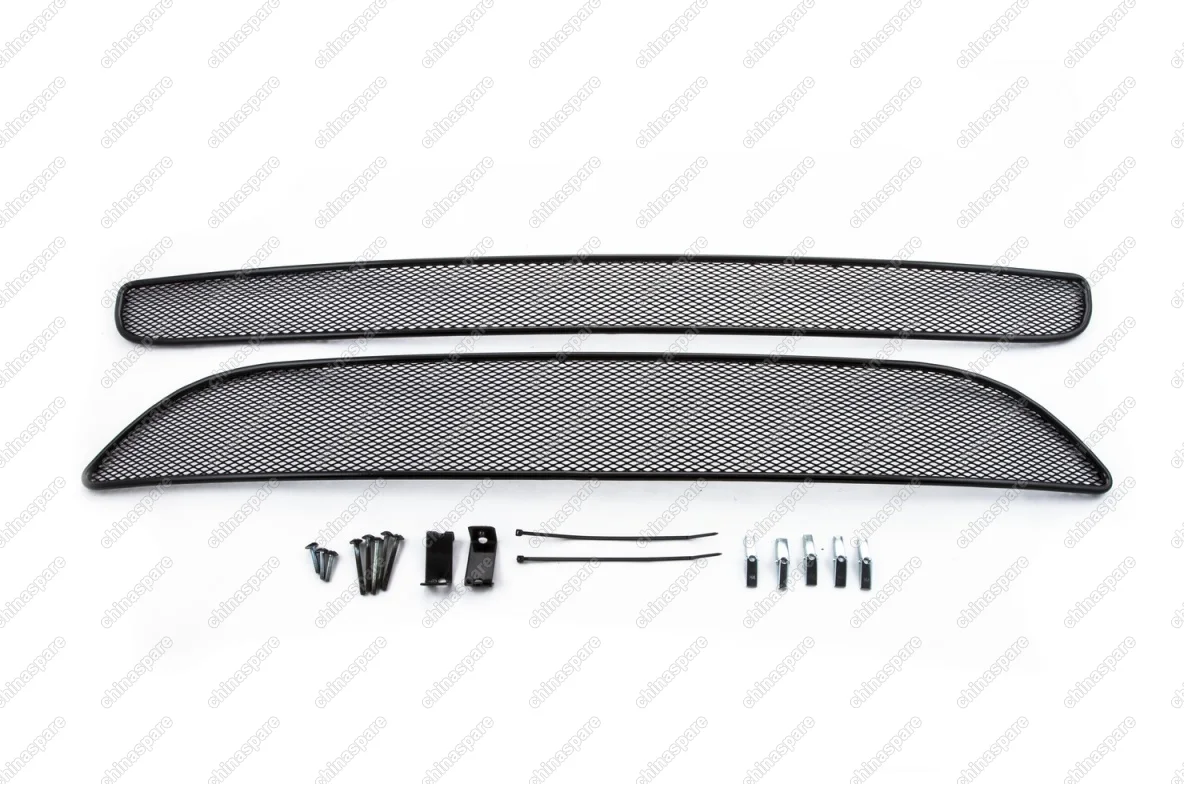 1301216101 Сетка на бампер внешняя для KIA Picanto 2015-2016, 2 шт., черн., 10 мм