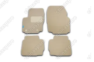 Коврики в салон KIA Sorento II АКПП 2006-2009, внед., 4 шт. (текстиль, бежевые)