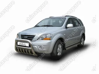 AFZDAKSR01 Кенгурятник d76 низкий с защитой картера Arbori нерж. сталь для Kia SORENTO 2006-2011