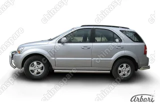 AFZDAKSR07 Защита порогов d76 труба  Arbori нерж. сталь для Kia SORENTO 2006-2011