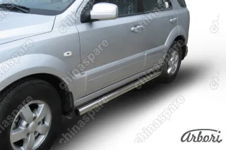 AFZDAKSR07 Защита порогов d76 труба  Arbori нерж. сталь для Kia SORENTO 2006-2011