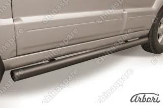 AFZDAKSR07B Защита порогов d76 труба  Arbori черн. для Kia SORENTO 2006-2011