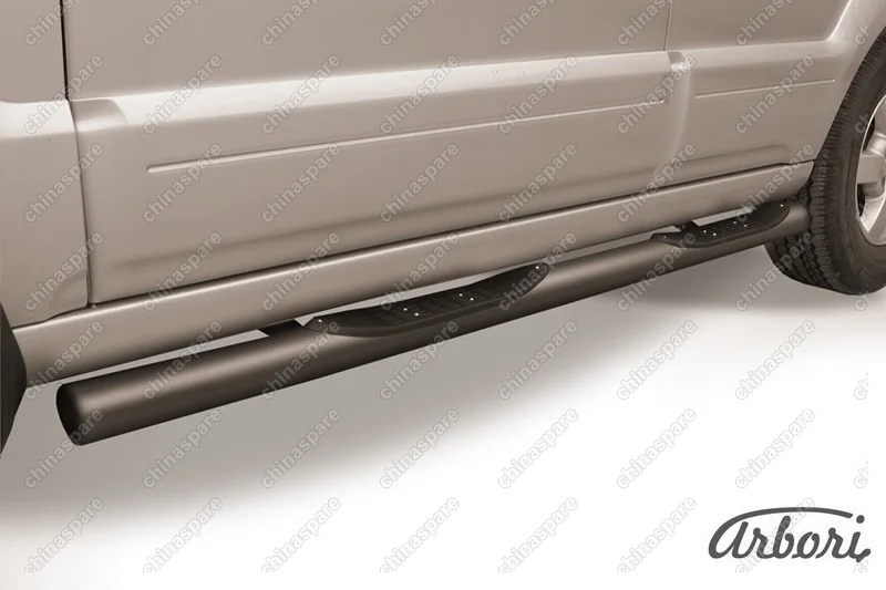 AFZDAKSR08B Защита порогов d76 с проступями Arbori черн. для Kia SORENTO 2006-2011