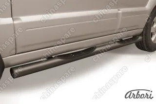 AFZDAKSR08B Защита порогов d76 с проступями Arbori черн. для Kia SORENTO 2006-2011