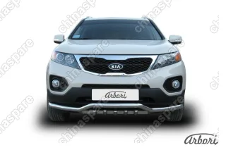 AFZDAKS1001 Защита переднего бампера d57 "волна" с защитой картера            Arbori нерж. сталь для Kia SORENTO 2010-2012