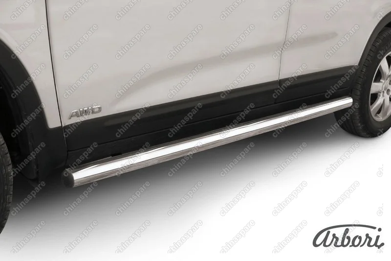 AFZDAKS1005 Защита порогов d57 труба Arbori нерж. сталь для Kia SORENTO 2010-2012