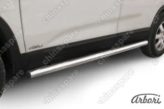 AFZDAKS1005 Защита порогов d57 труба Arbori нерж. сталь для Kia SORENTO 2010-2012
