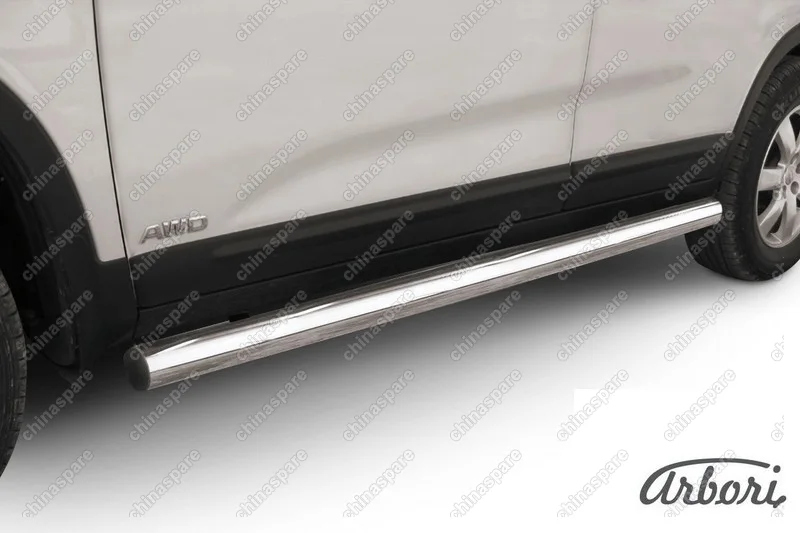 AFZDAKS1007 Защита порогов d76 труба Arbori нерж. сталь для Kia SORENTO 2010-2012