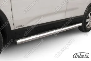 AFZDAKS1007 Защита порогов d76 труба Arbori нерж. сталь для Kia SORENTO 2010-2012