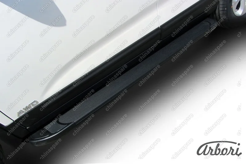 AFZDAALKS1301 Комплект алюминиевых порогов Arbori Optima Black 1700 для KIA Sorento 2013-нв