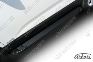 AFZDAALKS1301 Комплект алюминиевых порогов Arbori Optima Black 1700 для KIA Sorento 2013-нв