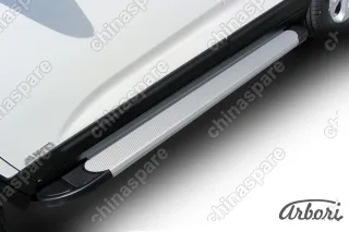 AFZDAALKS1302 Комплект алюминиевых порогов Arbori Optima Silver 1700 для KIA Sorento 2013-нв