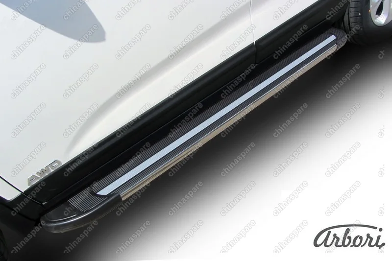 AFZDAALKS1303 Комплект алюминиевых порогов Arbori Luxe Black 1700 для KIA Sorento 2013-нв