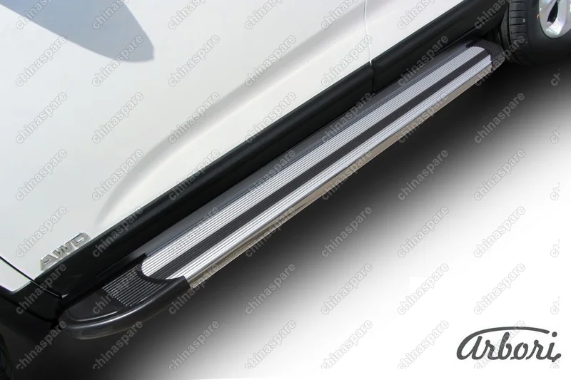 AFZDAALKS1304 Комплект алюминиевых порогов Arbori Luxe Silver 1700 для KIA Sorento 2013-нв