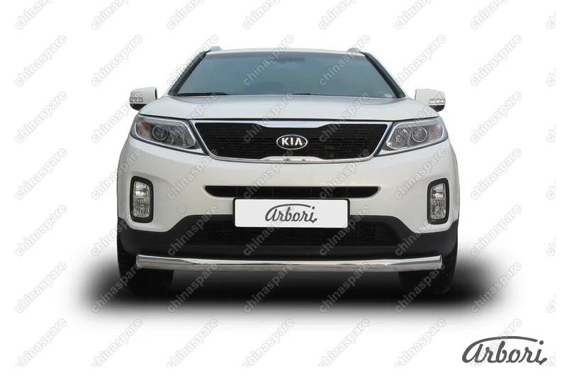 AFZDAKS1302 Защита переднего бампера d76 Arbori нерж. сталь для KIA Sorento 2013-нв