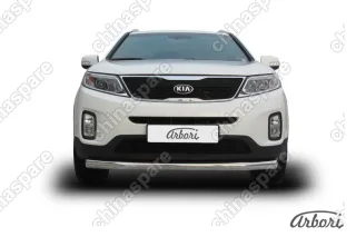 AFZDAKS1302 Защита переднего бампера d76 Arbori нерж. сталь для KIA Sorento 2013-нв